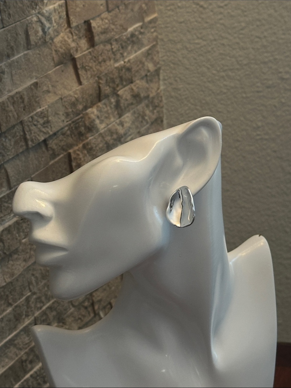 Fashion Jewelry Silver Organic Drop Earrings